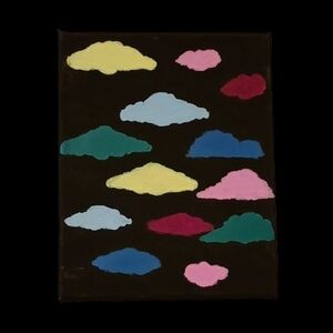 Hand-Painted Abstract Clouds Acrylic on Canvas | 8x10 Bold Aesthetic Wall Art